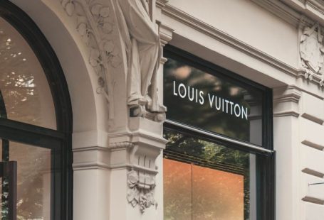 Luxury Shopping - Louis Vuitton boutique signage on building