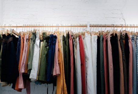 Clothes - assorted-color clothes lot hanging on wooden wall rack