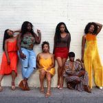 Woman Bags - six women leaning on white wall