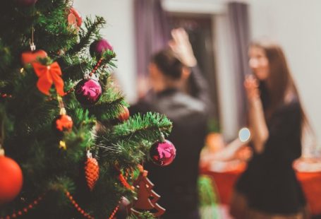 Christmas Party - selective focus photography of Christmas tree