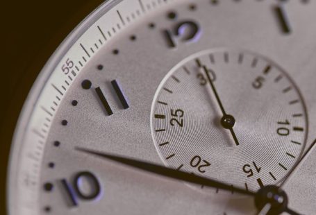 Watch - a close up of a silver watch face