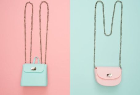 Bags - Photo of Two Teal and Pink Leather Crossbody Bags