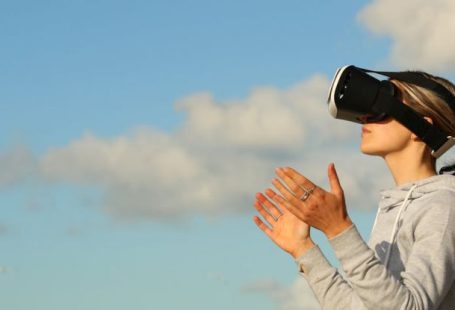 VR - Woman Using Vr Goggles Outdoors